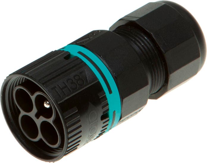 TECHNO SRL - TLHTHB.387.A4A MINI-CONNECTOR PLUG 4P SCREW D7-12 IP68