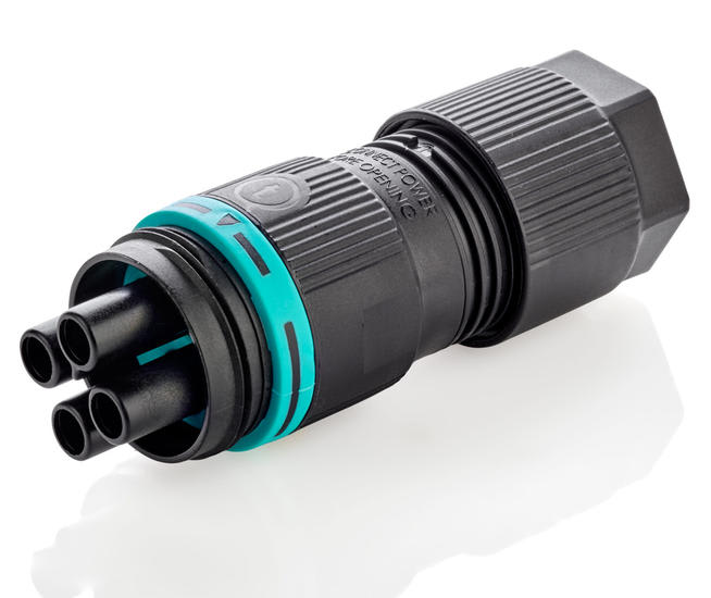 TECHNO SRL - TLHTHB.387.B4A.L MINI-CONNECTOR SOCKET 4P SCREW D7-13,5 I