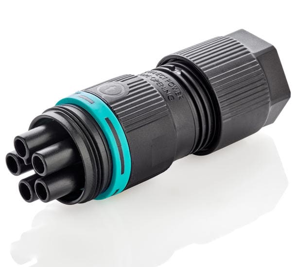 TECHNO SRL - TLHTHB.387.B5A.L MINI-CONNECTOR SOCKET 5P SCREW D7-13.5 6