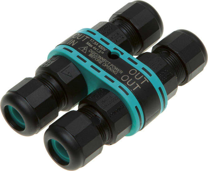 TECHNO SRL - TLHTHB.392.A4A.R KIT MINI-DISTRIBUTOR 4WAYS 4P SCREW IP68