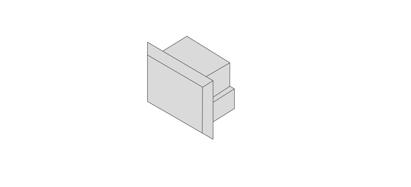 DIGIMAX SRL - DIXTPE1611-G 1PZ TAPPO GRIGIO PROFILO SUPERFICIE 16X1