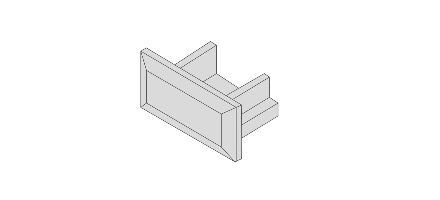 DIGIMAX SRL - DIXTPE167-G 1PZ TAPPO GRIGIO PROFILO DA SUPERFICIE 1