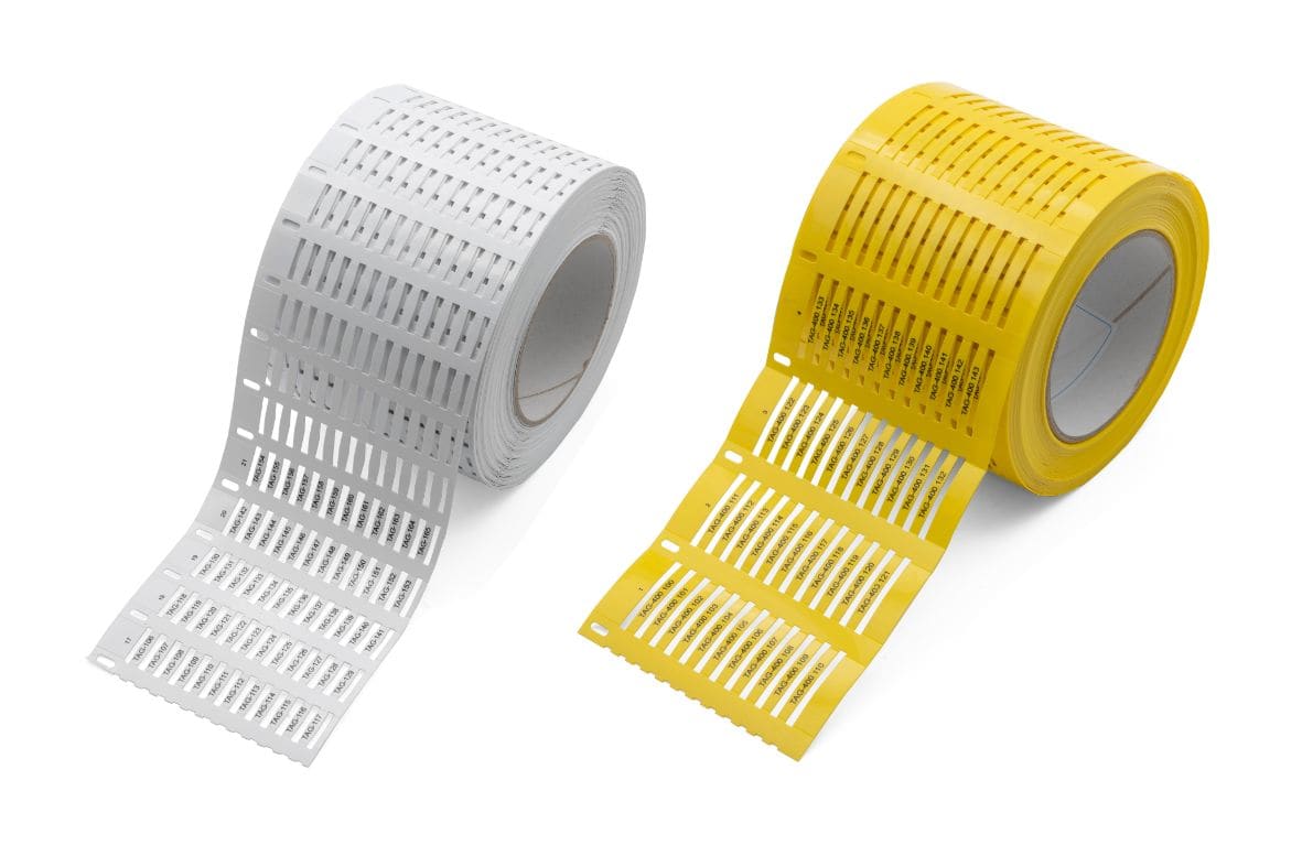 CEMBRE SPA - CEM44043B TARGH.TPM-ROLL BICONICA GIALLA 4X20MM. R