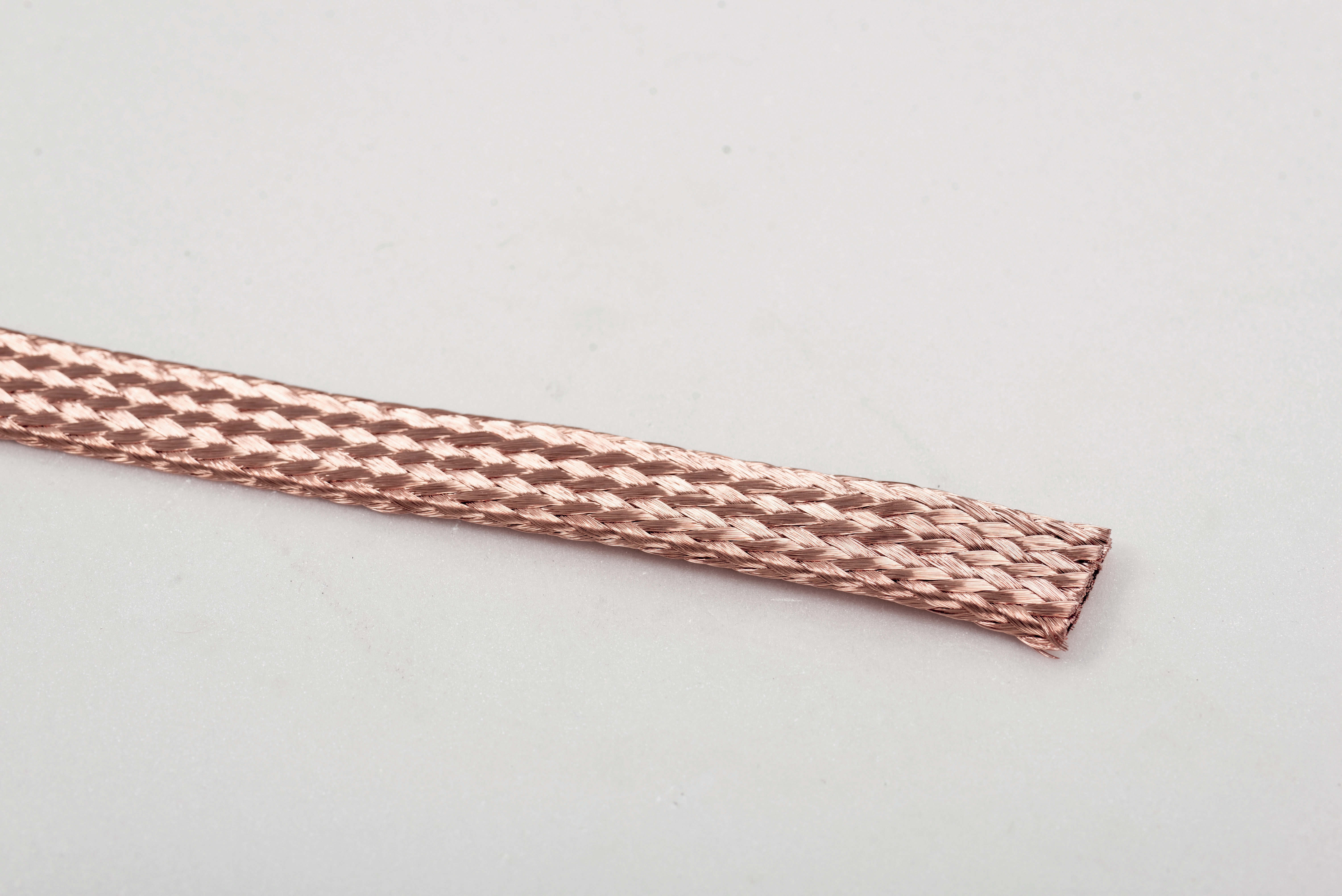 TEKNOMEGA SRL - TKGTPR1000 TRECCIA PIATTA RAME ROSSO 4MMQ L25M