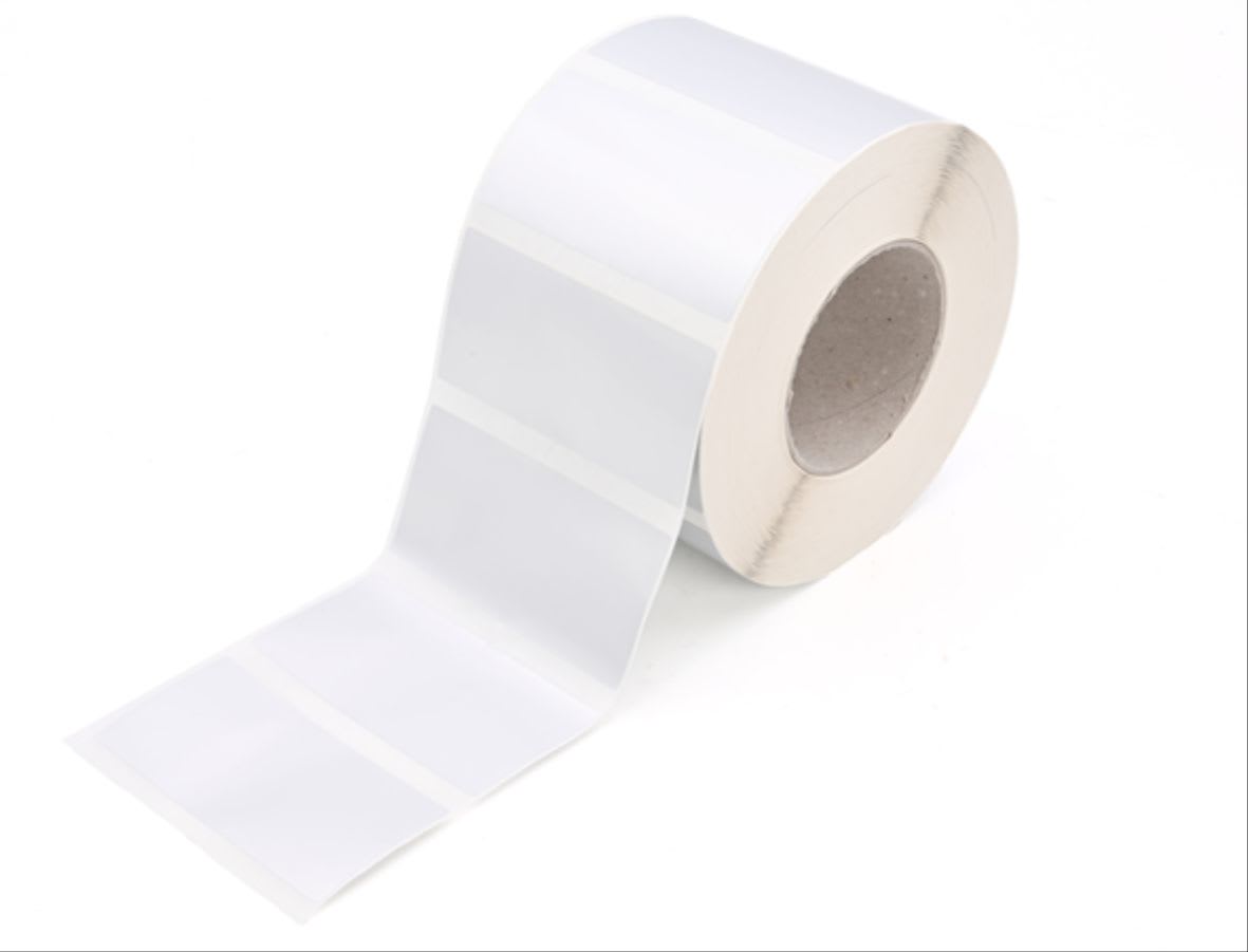 CEMBRE SPA - CEM8400073PPYG ETICHETTE ADESIVE, PER STAMPANTI A TRASFERIMENTO TERMICO, SU ROTOLO, FILM POLIESTERE, GRIGIO METALLIZZATO, 25x45mm