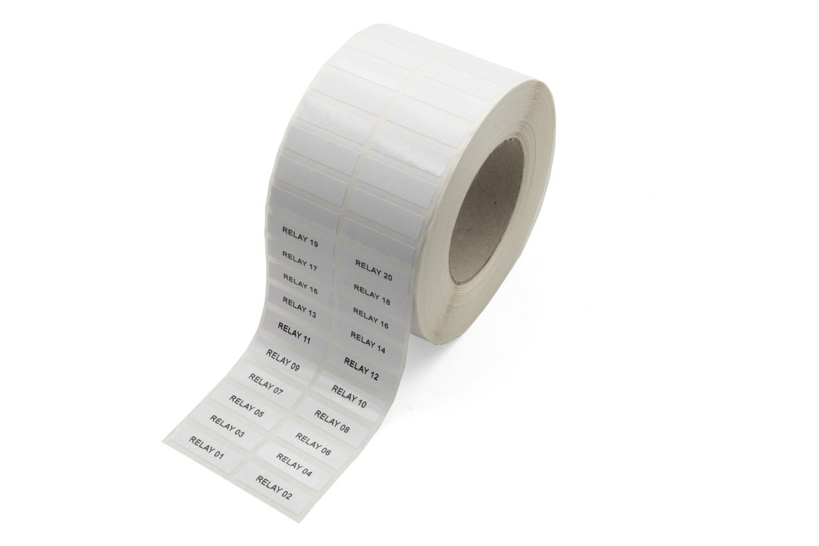 CEMBRE SPA - CEM8403001WVYG ETICHETTE ADESIVE, PER STAMPANTI A TRASFERIMENTO TERMICO, SU ROTOLO, FILM PVC PER ESTERNO, BIANCO, 30x30mm