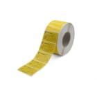 CEMBRE SPA - CEM8400075YVYG ETICHETTE ADESIVE, PER STAMPANTI A TRASFERIMENTO TERMICO, SU ROTOLO, FILM PVC PER ESTERNO, GIALLO, CERTIFICATO UL, 25x80mm