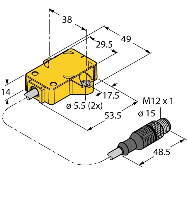 TURCK BANNER SRL - TUK1590854 RI360P1-QR14-ELIU5X2-0.3-RS5