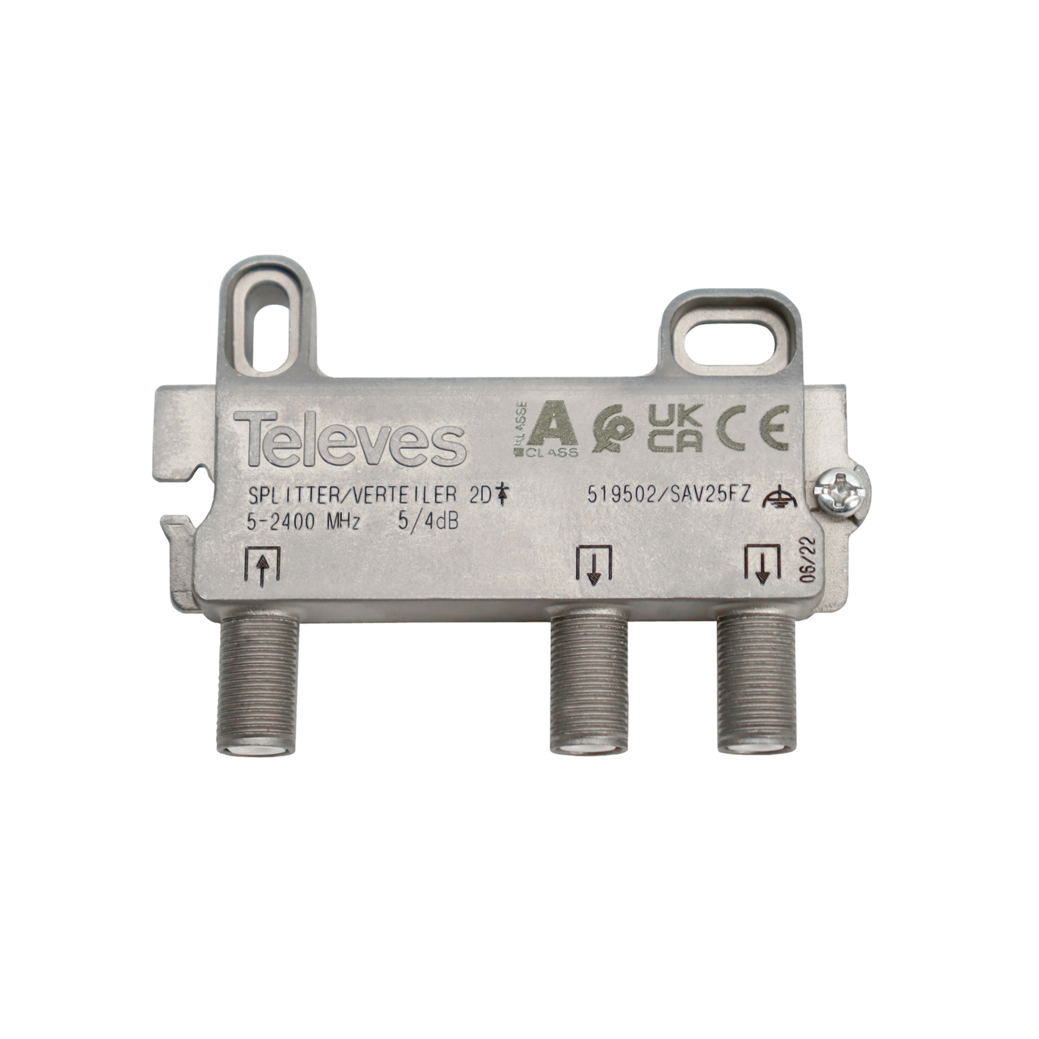 TELEVES ITALIA SRL - TVV519502 PARTITORE 5...2400MHZ F 2VIE 5/4DB