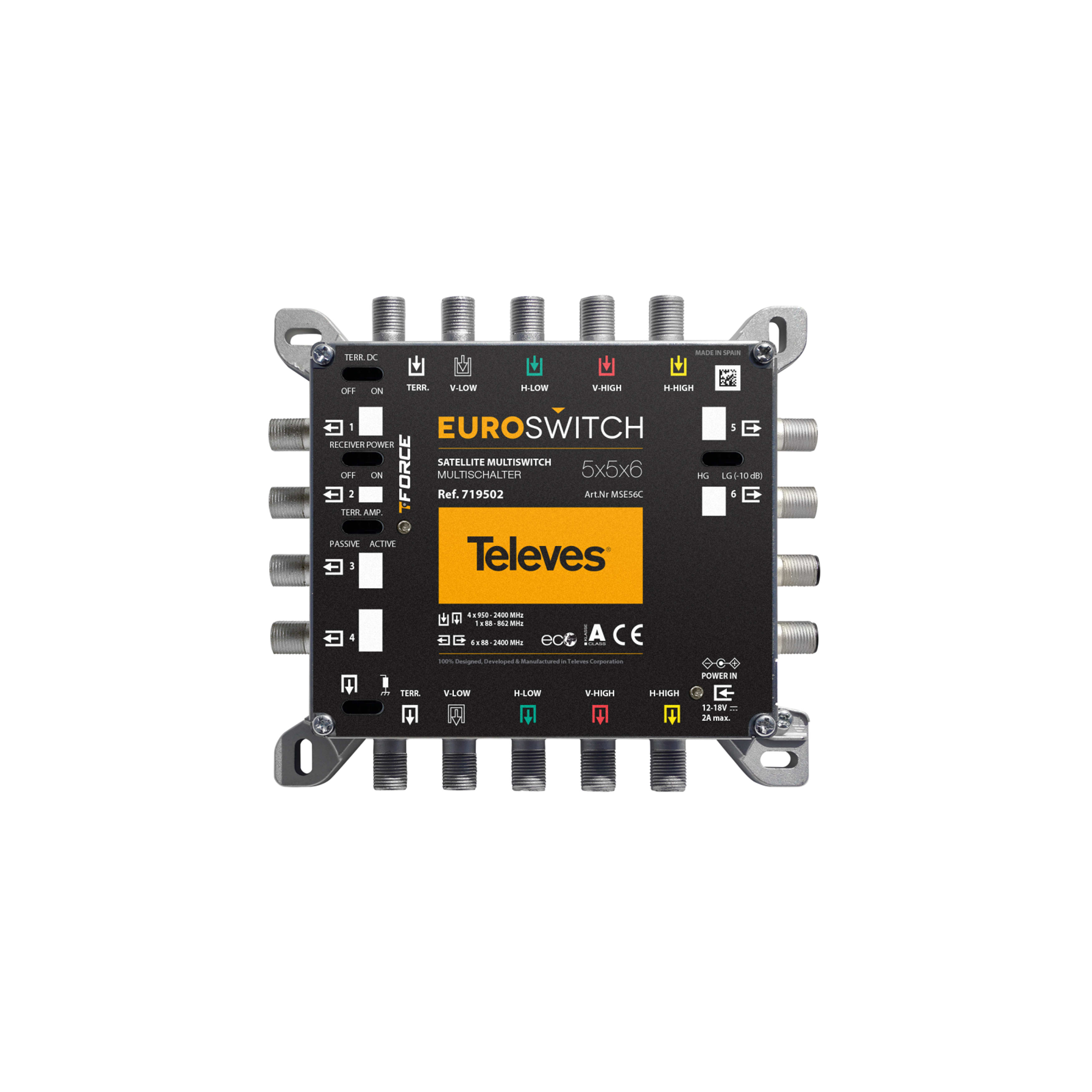 TELEVES ITALIA SRL - TVV719502 EUROSWITCH 5X5X6 F TERMINALE/CASCATA