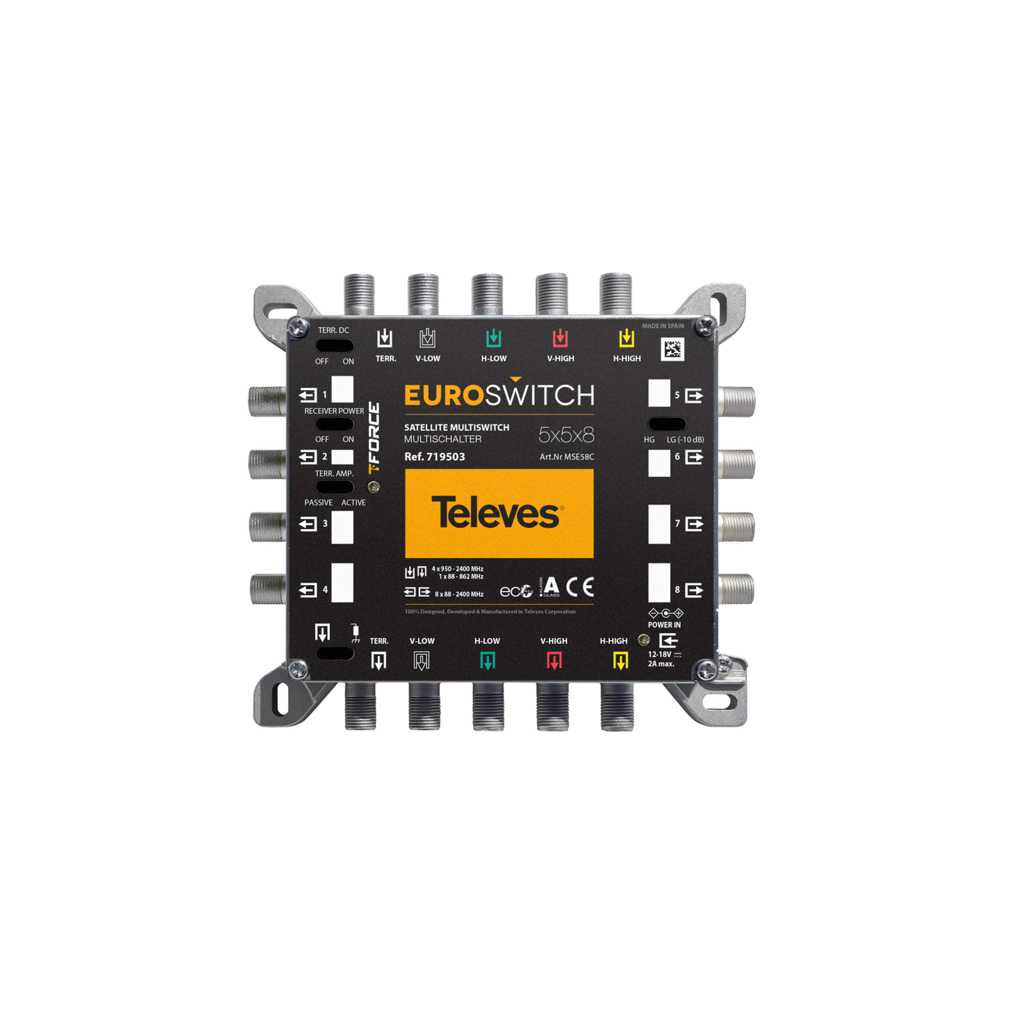 TELEVES ITALIA SRL - TVV719503 EUROSWITCH 5X5X8 F TERMINALE/CASCATA