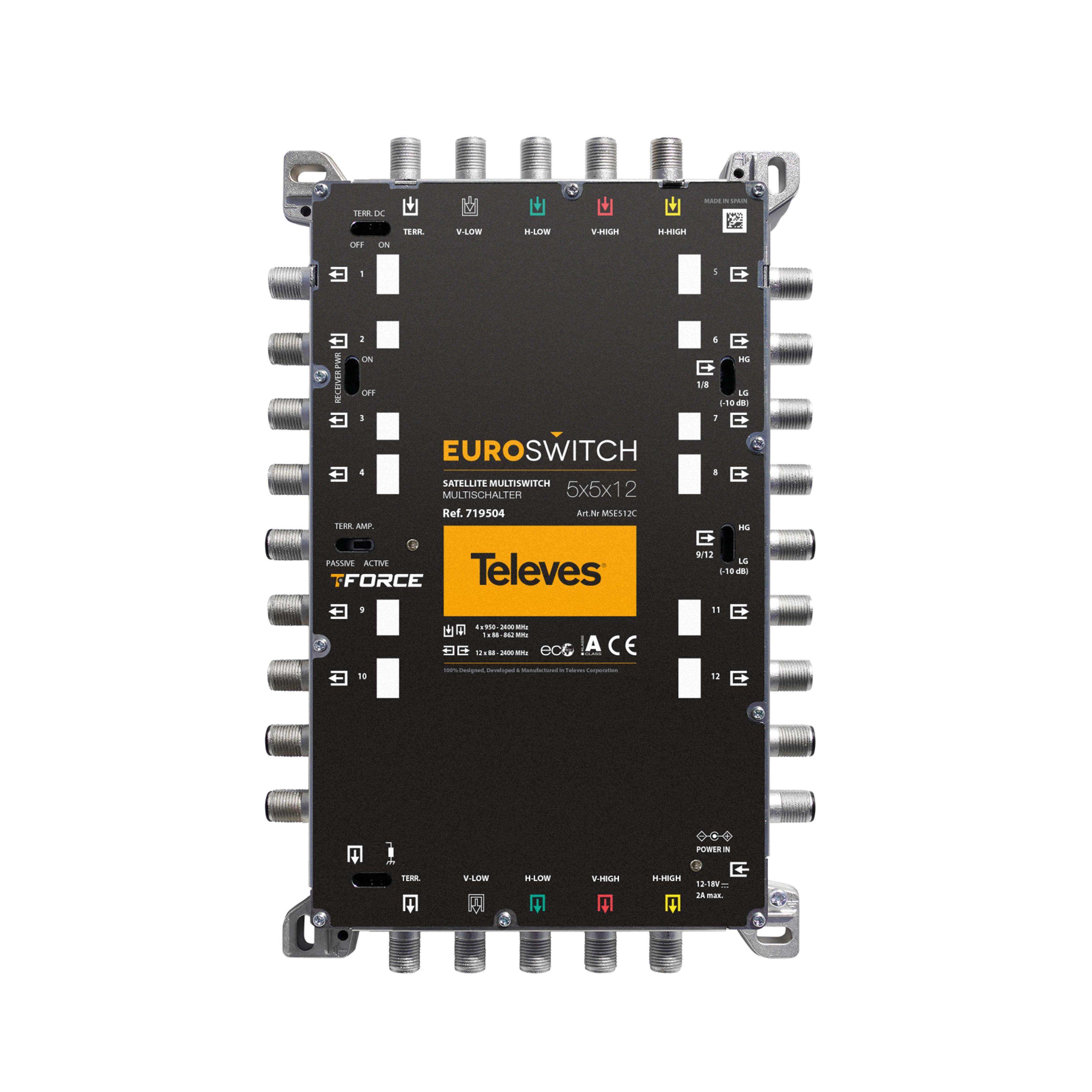 TELEVES ITALIA SRL - TVV719504 EUROSWITCH 5X5X12 F TERMINALE/CASCATA