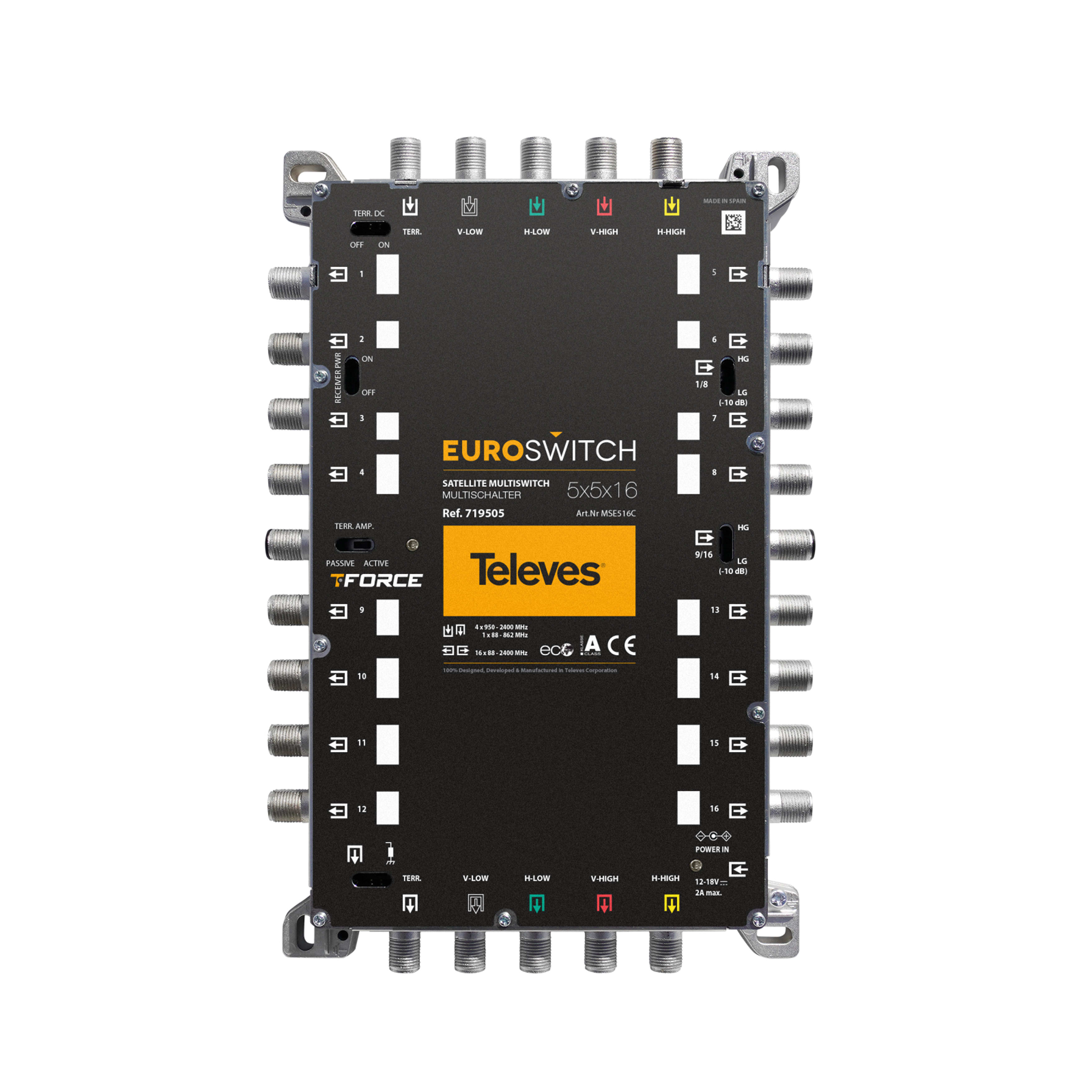 TELEVES ITALIA SRL - TVV719505 EUROSWITCH 5X5X16 F TERMINAL/CASCATA