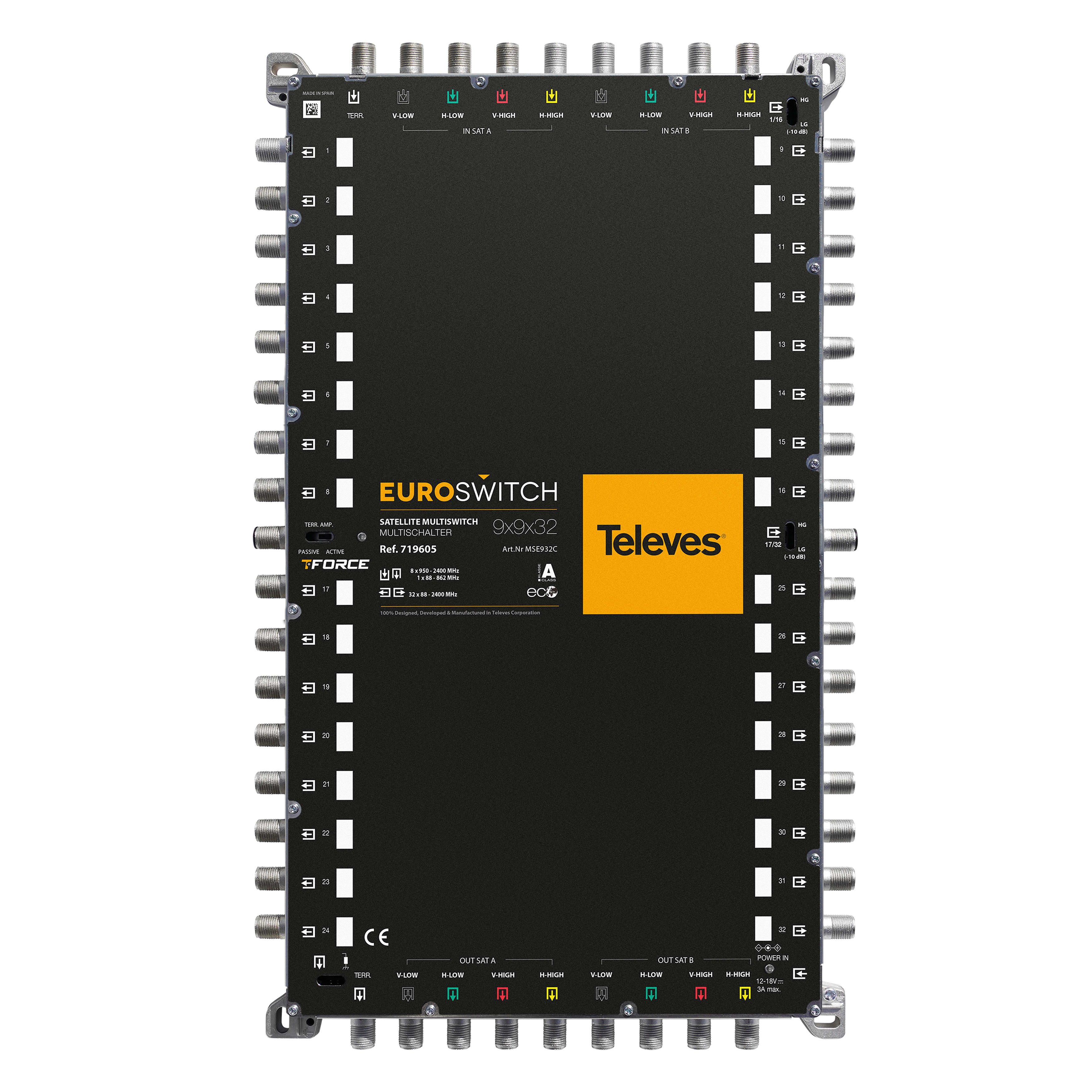 TELEVES ITALIA SRL - TVV719605 EUROSWITCH 9X9X32 F TERMINALE/CASCATA