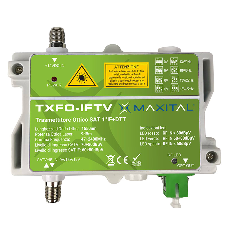 FTE MAXIMAL ITALIA S - FTETXFO-IFTV TXFO-IFTV TRASMETTITORE F.O. SAT 1IF + D