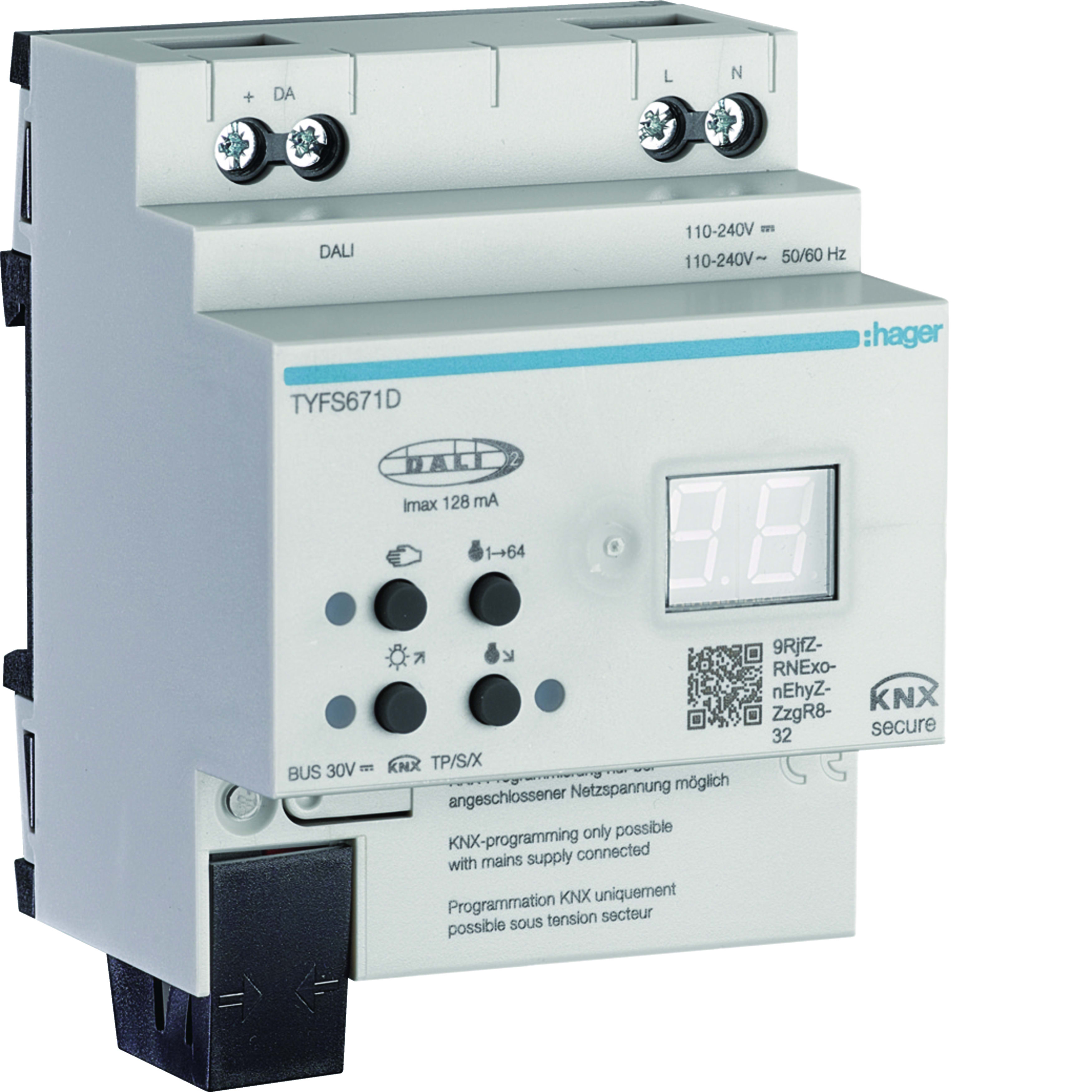 HAGER - HAGTYFS671D MOD.KNX TP GATEWAY DALI/64 - 1 CAN TW 4M