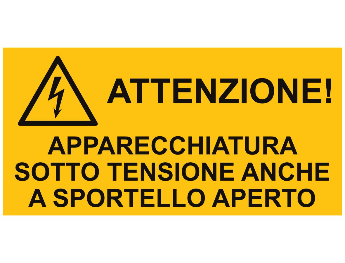 CEMBRE SPA - CEM268502AR TARG.ALL.VS-I85 70X120 MM. SIMBOLO+TESTO