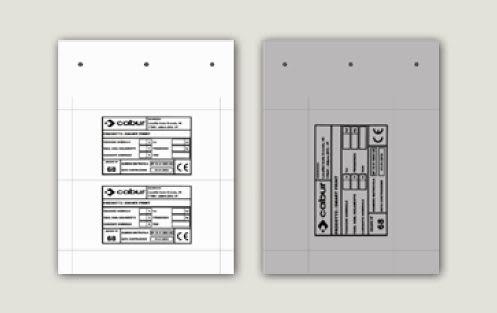 CABUR SRL - CBRTAP105120AY TARGA IDQ PVC ADESIVA FLAT GIALLA 105X12