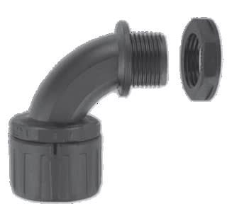 EURO 2000 SPA - UROP93020 RACCORDO MF 90 PA66 NW 17  ISO20 IP66