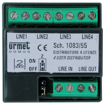 URMET SPA - UTD1083/55 DISTRIBUTORE 4 UTENZE 2VOICE