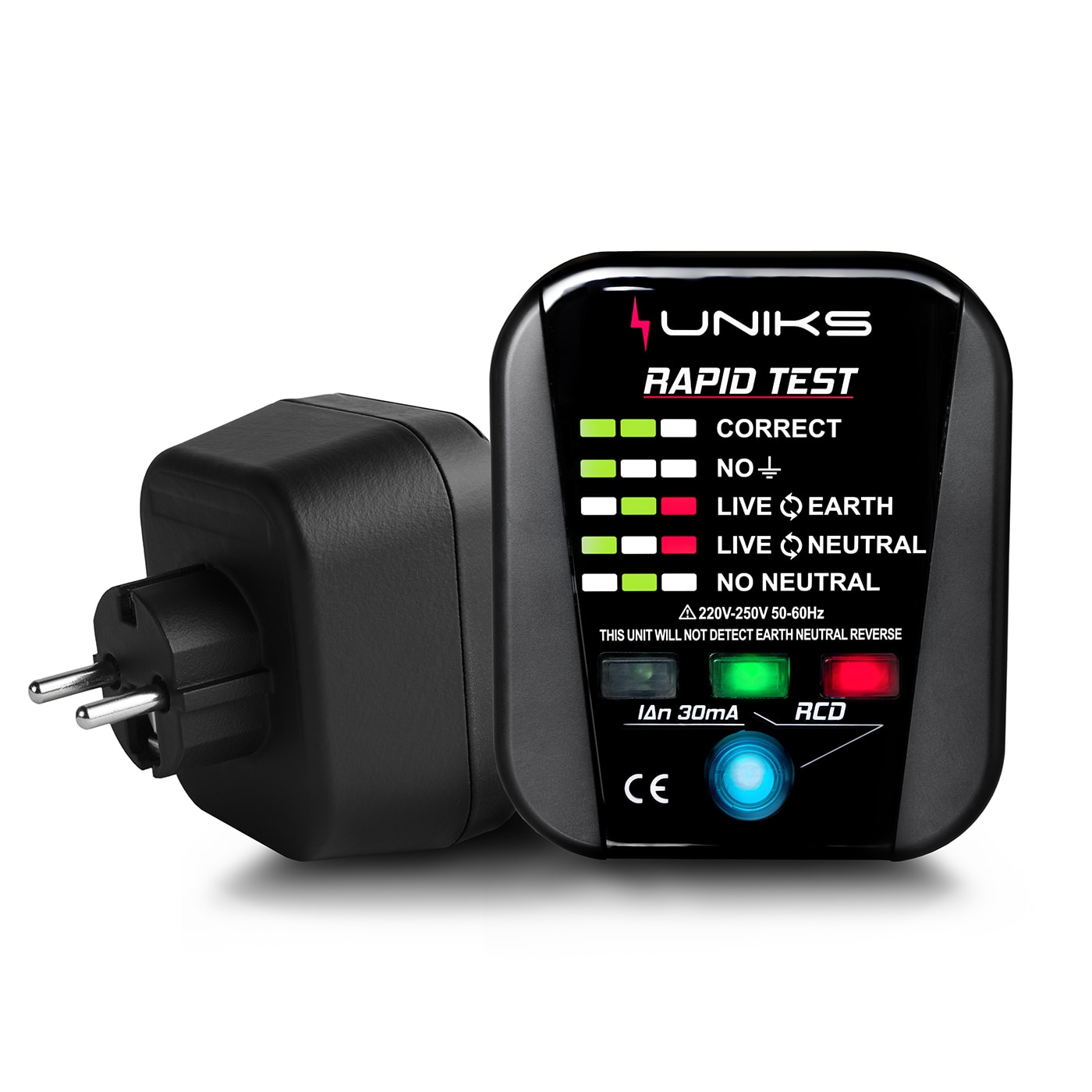 UNIKS SRL - UNKRAPIDTEST TEST SU DIFFERENZIALI 30MA E PROVA PRESE