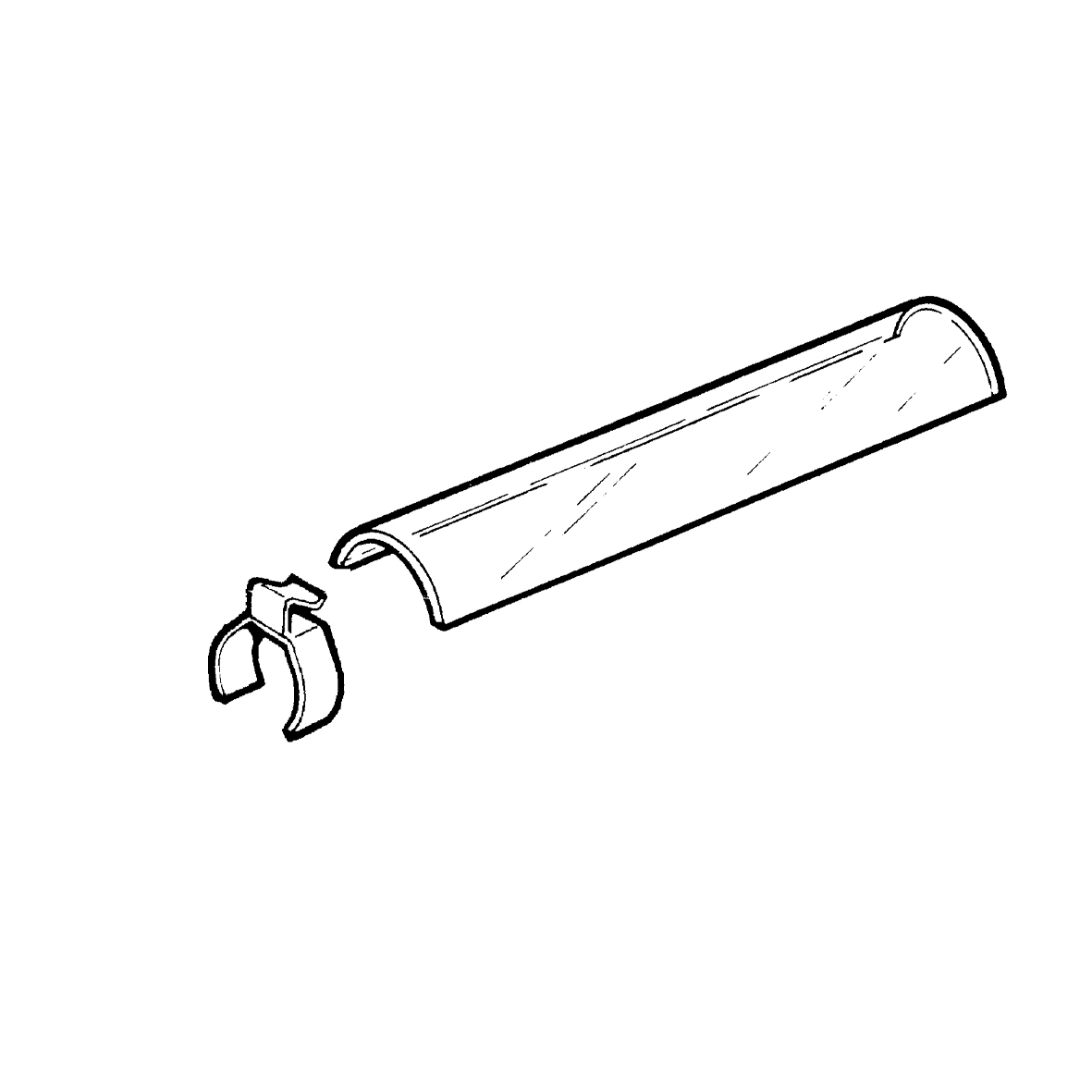 ROSSINI - RSSV.117-CRI VETRO DI PROTEZIONE PER LAMPADE ALOGENE LINEARI 117CM