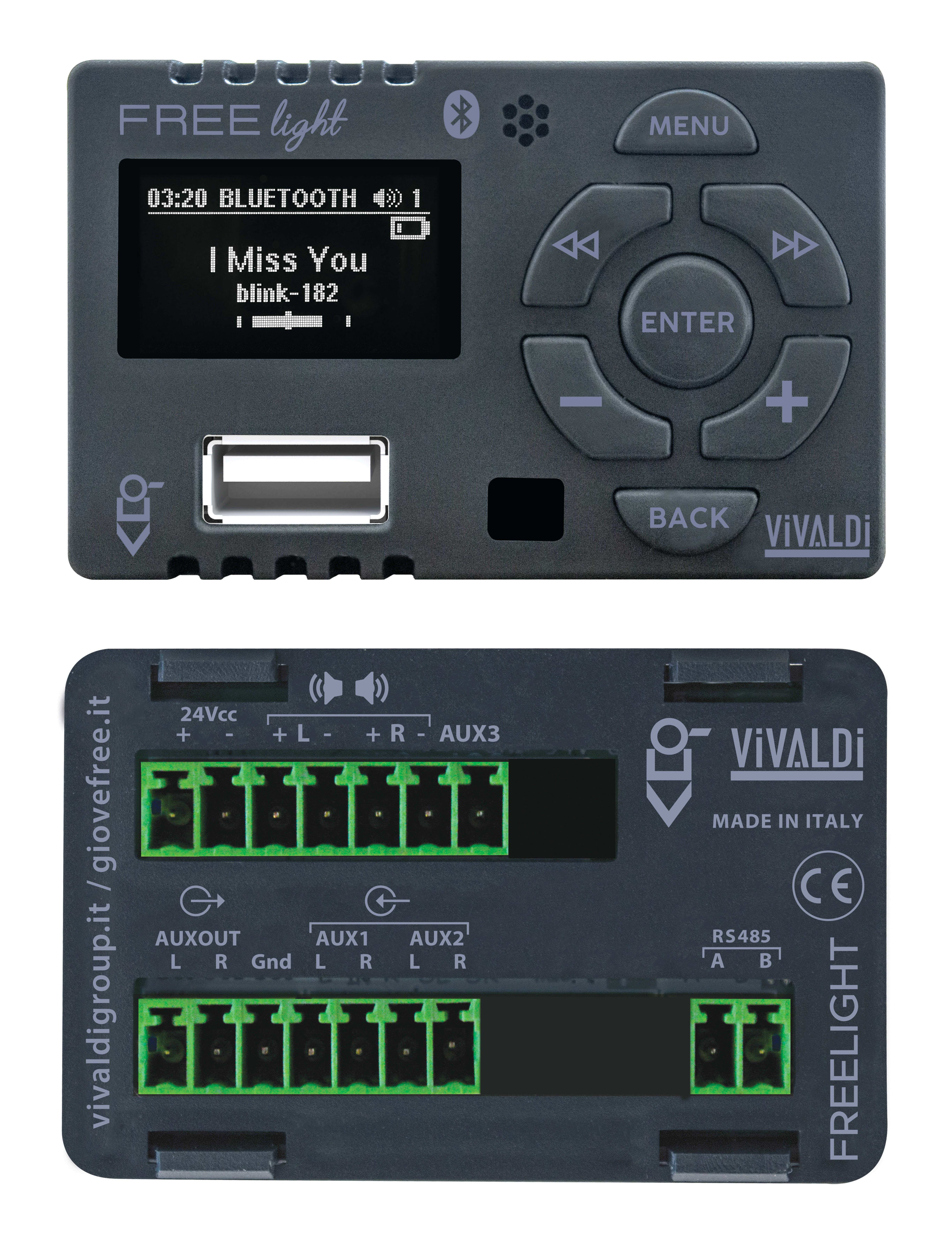 VIVALDI SRL - VILFREELIGHT.B VIVALDI GIOVE_HIFI 25+25W USB + BT, BLAC