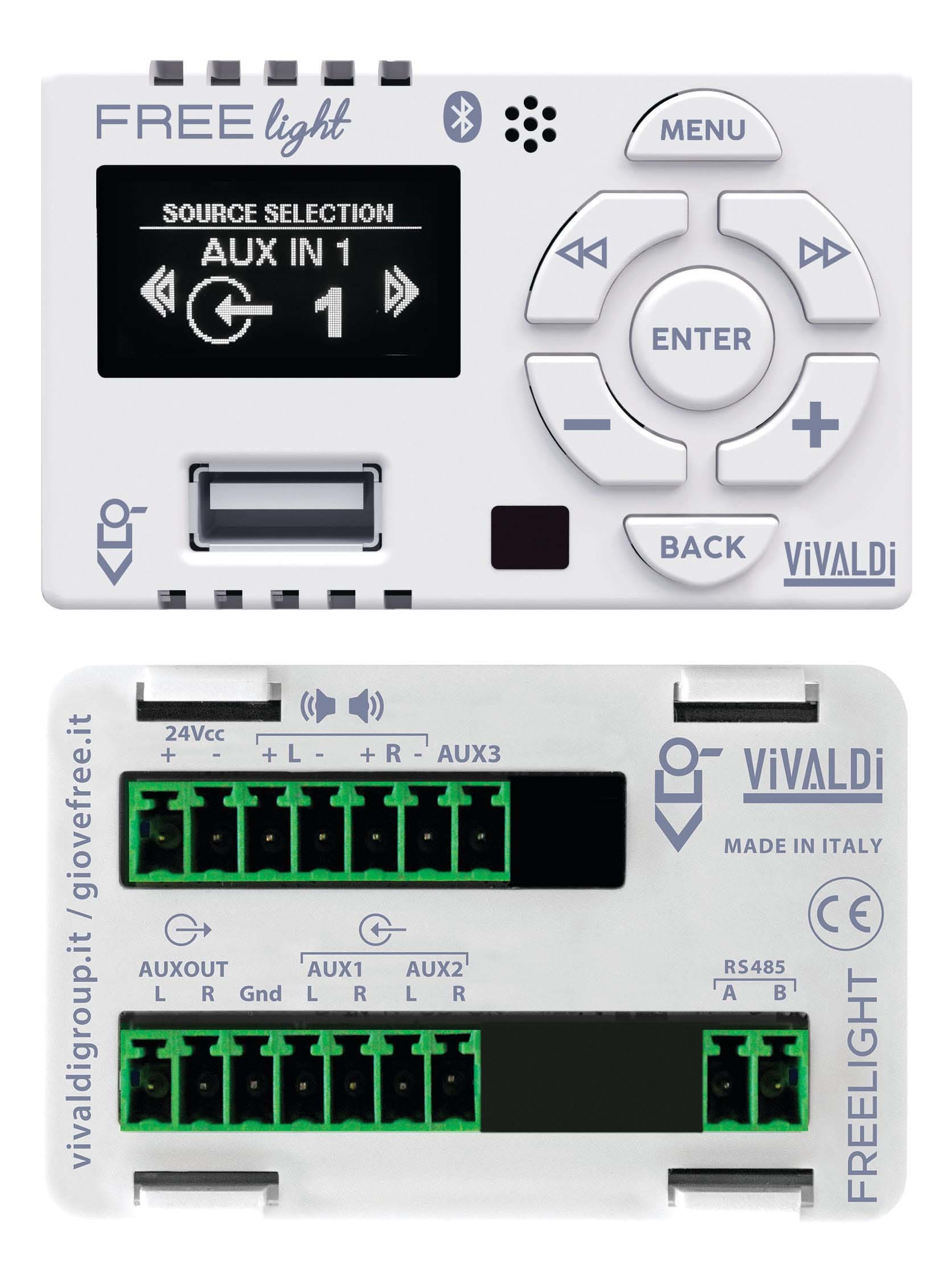 VIVALDI SRL - VILFREELIGHT.W VIVALDI GIOVE_HIFI 25+25W USB + BT, WHIT