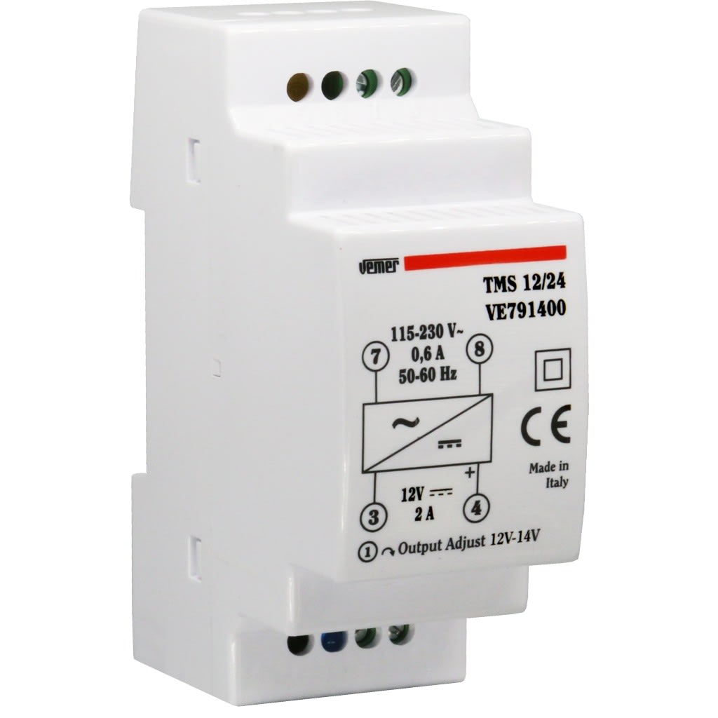 VEMER SPA - VEMVE791400 TMS 12/24 ALIMENT. 24W 115-230/12V 2DIN