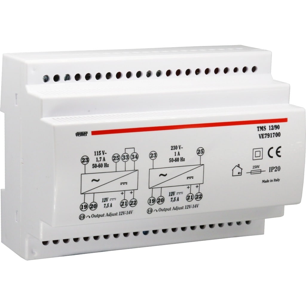 VEMER SPA - VEMVE791700 TMS 12/90 ALIMENT. 90W 115-230/12V 7DIN