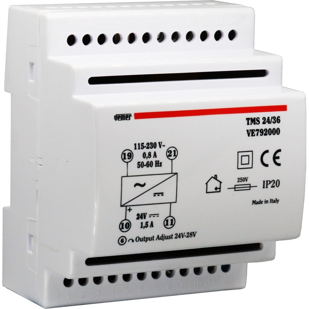 VEMER SPA - VEMVE792000 TMS 24/36 ALIMENT. 36W 115-230/24V 4DIN