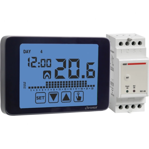 VEMER SPA - VEMVE487500 SET CHRONOS RF NERO + ATTUATORE 1 CAN.