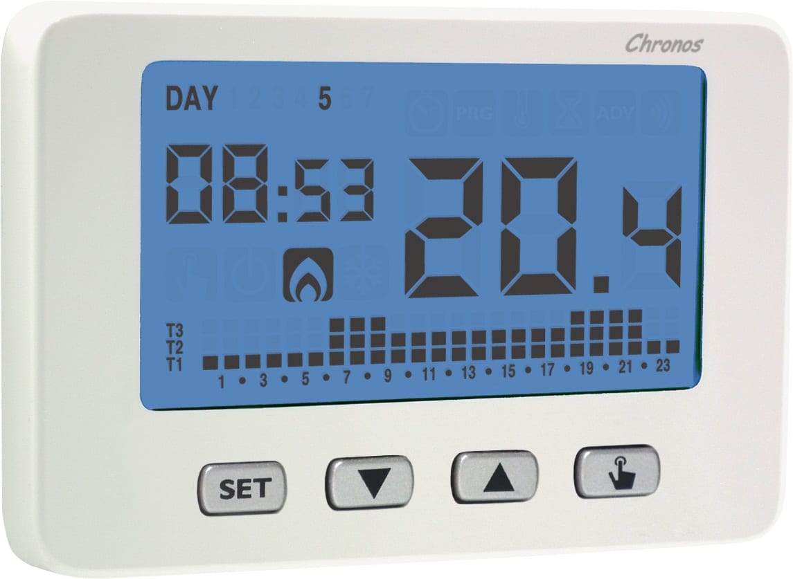 VEMER SPA - VEMVE725800 CHRONOS KEY BIANCO CRONOTERM. BATTERIA