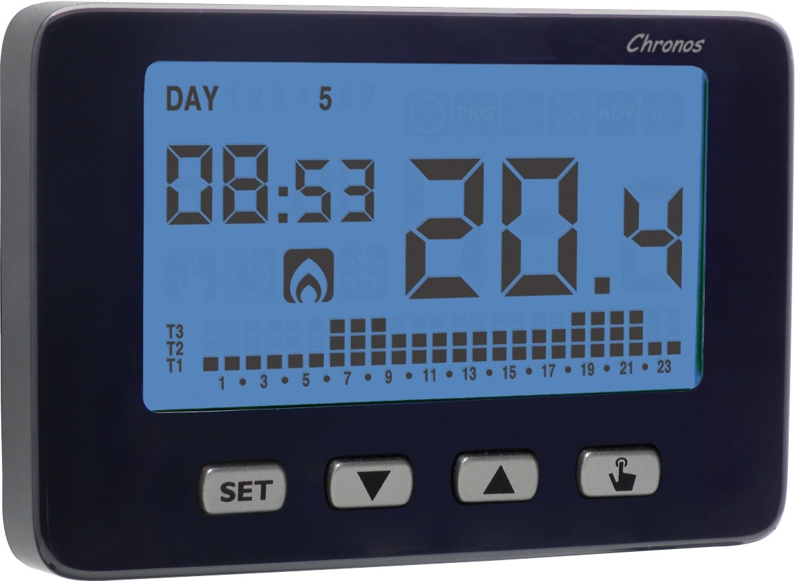 VEMER SPA - VEMVE726600 CHRONOS KEY NERO CRONOTERM. BATTERIA