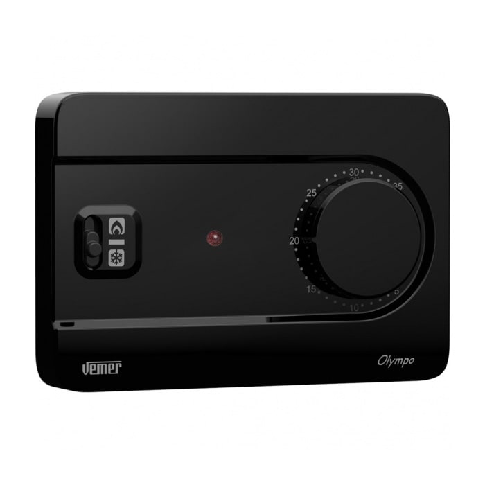 VEMER SPA - VEMVE757400 OLYMPO NERO TERMOST. C/MANOPOLA BATT.