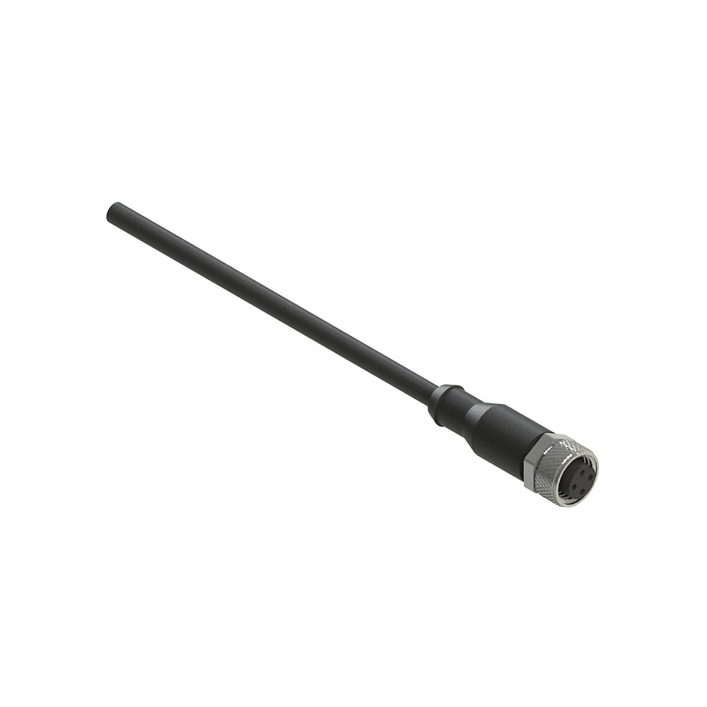 PIZZATO ELETTRICA - PZZVF CA4PD10M CONNETTORE FEMMINA M12 4 POLI DIRITTO CA