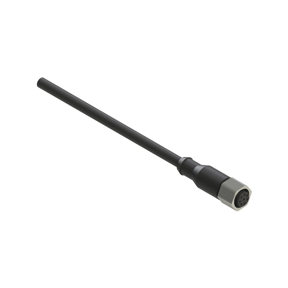 PIZZATO ELETTRICA - PZZVF CA8UD5M-X CONNETTORE FEMMINA M12 8 POLI DIRITTO CA