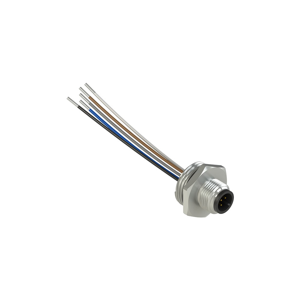 PIZZATO ELETTRICA - PZZVF CNM5PM CONNETTORE METALLICO MASCHIO M12 5 POLI