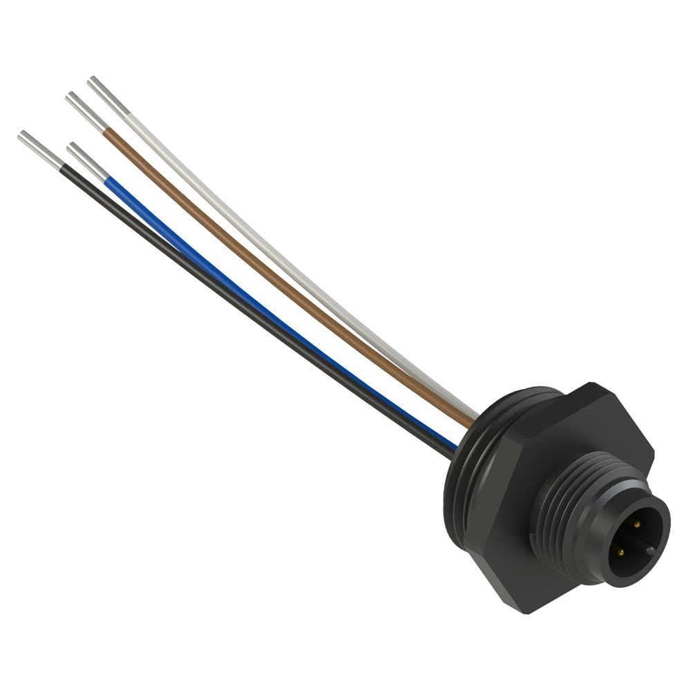 PIZZATO ELETTRICA - PZZVF CNP4MM CONNETTORE PLASTICO MASCHIO M12 4 POLI