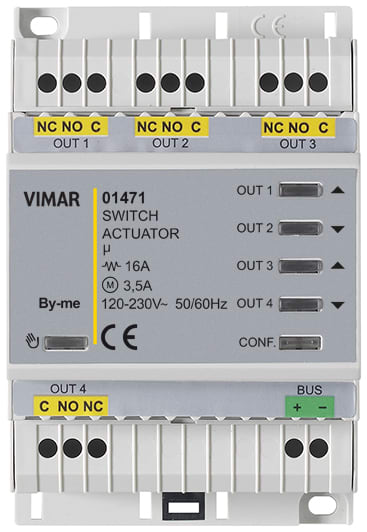 VIMAR SPA - VIW01471 ATTUATORE DOMOTICO MULTIFUNZ. 4OUT RELE