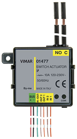 VIMAR SPA - VIW01477 MODULO DOMOTICO 2IN 3OUT (1 RELE+2 LED)