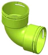 HENCO - CAPPELLOTTO - CPLVMC1235075 CURVA 90° X TUBO SEMIRIGIDO D.75