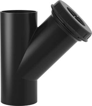 VALSIR - VALVS0348125 ISPEZ. LINEARE 45° HDPE D125+CAPPA TONDA