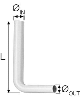 VALSIR - VALVS0815301 TUBO DI SCARICO BIANCO 50/32 L.600