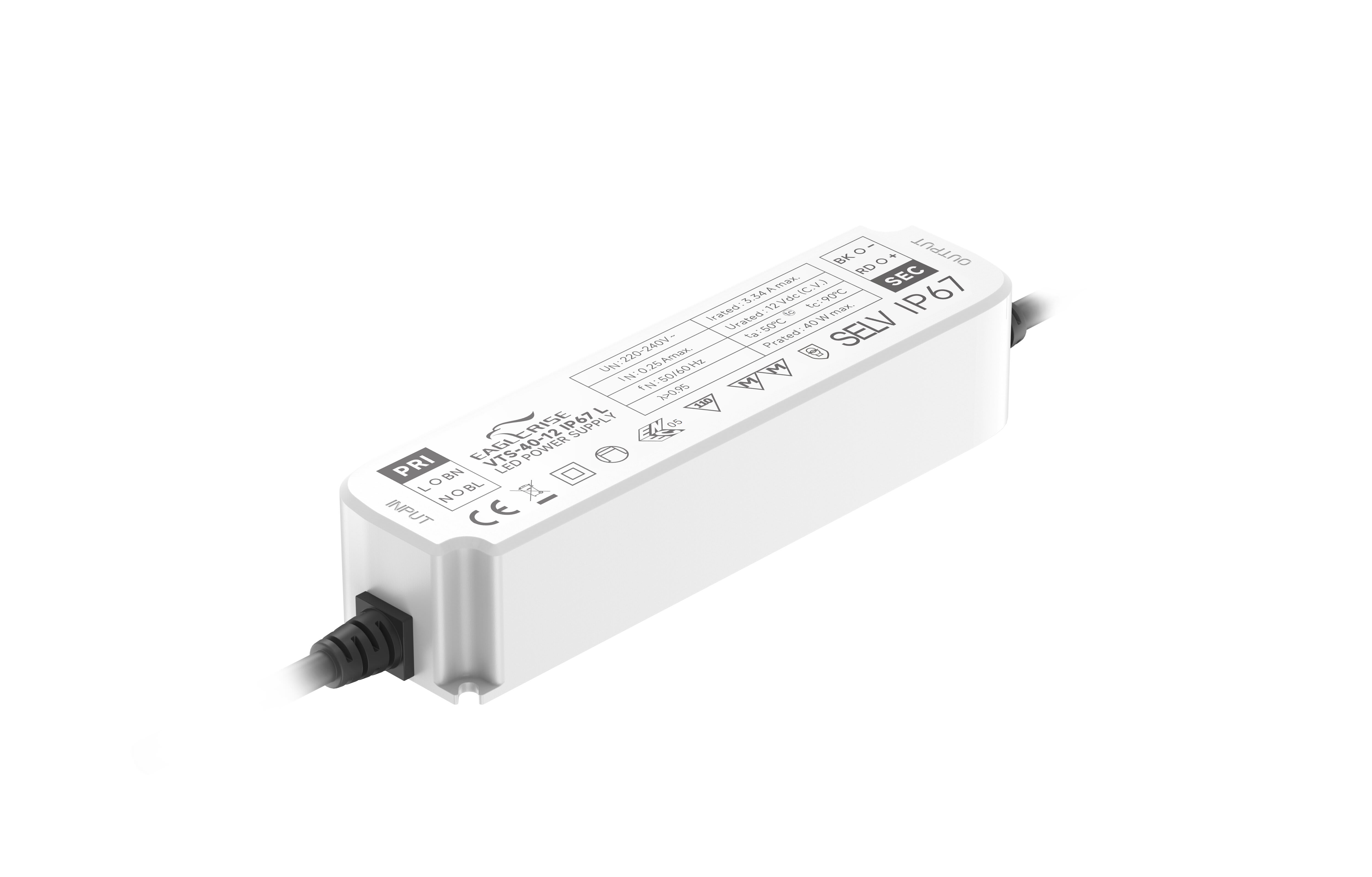 DIGIMAX SRL - DIXVTS-40-12 IP67 L DRIVER TENSIONE COSTANTE 12V 40W IP67 D.