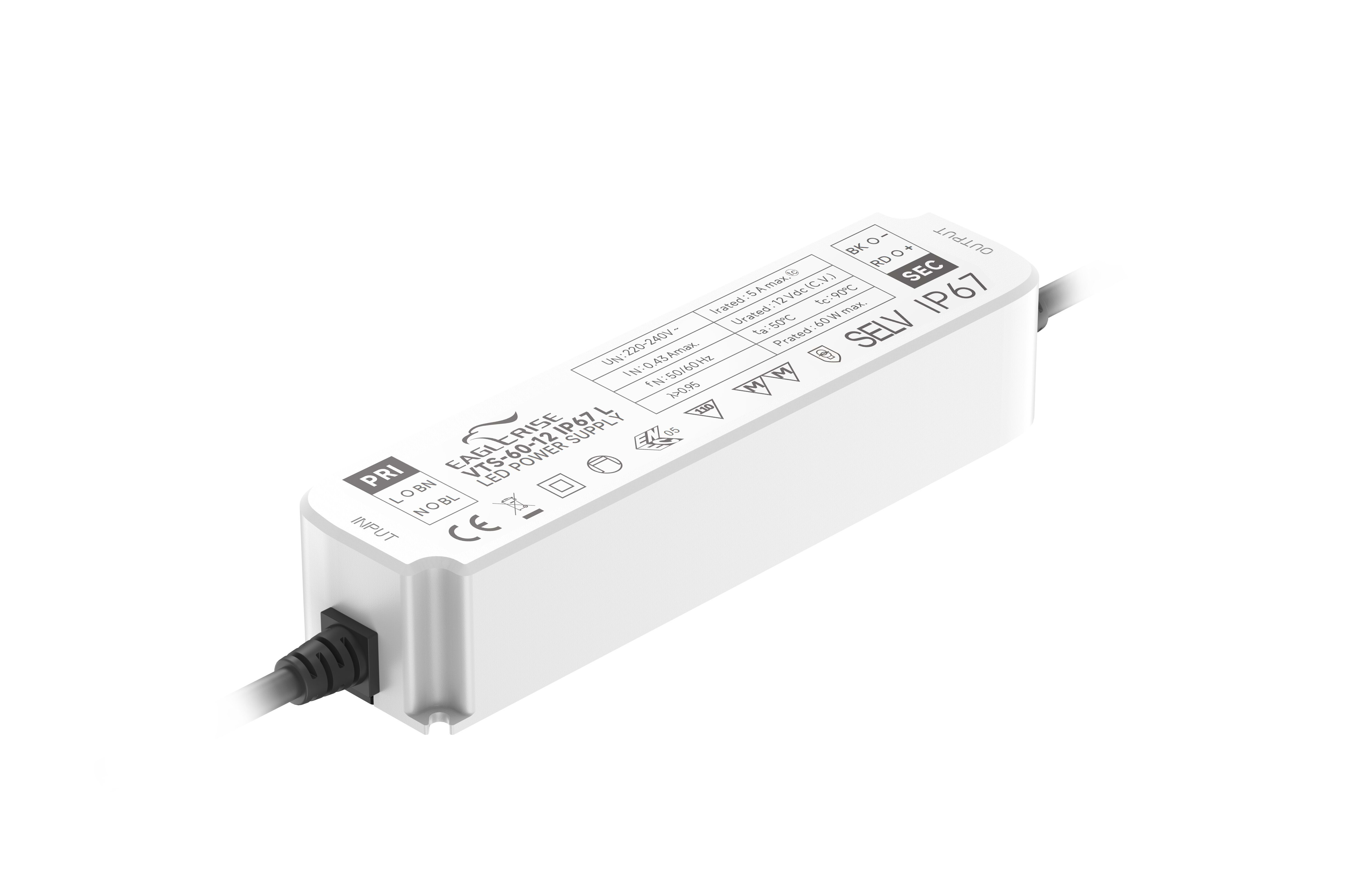 DIGIMAX SRL - DIXVTS-60-12 IP67 L DRIVER TENSIONE COSTANTE 12V 60W IP67 D.