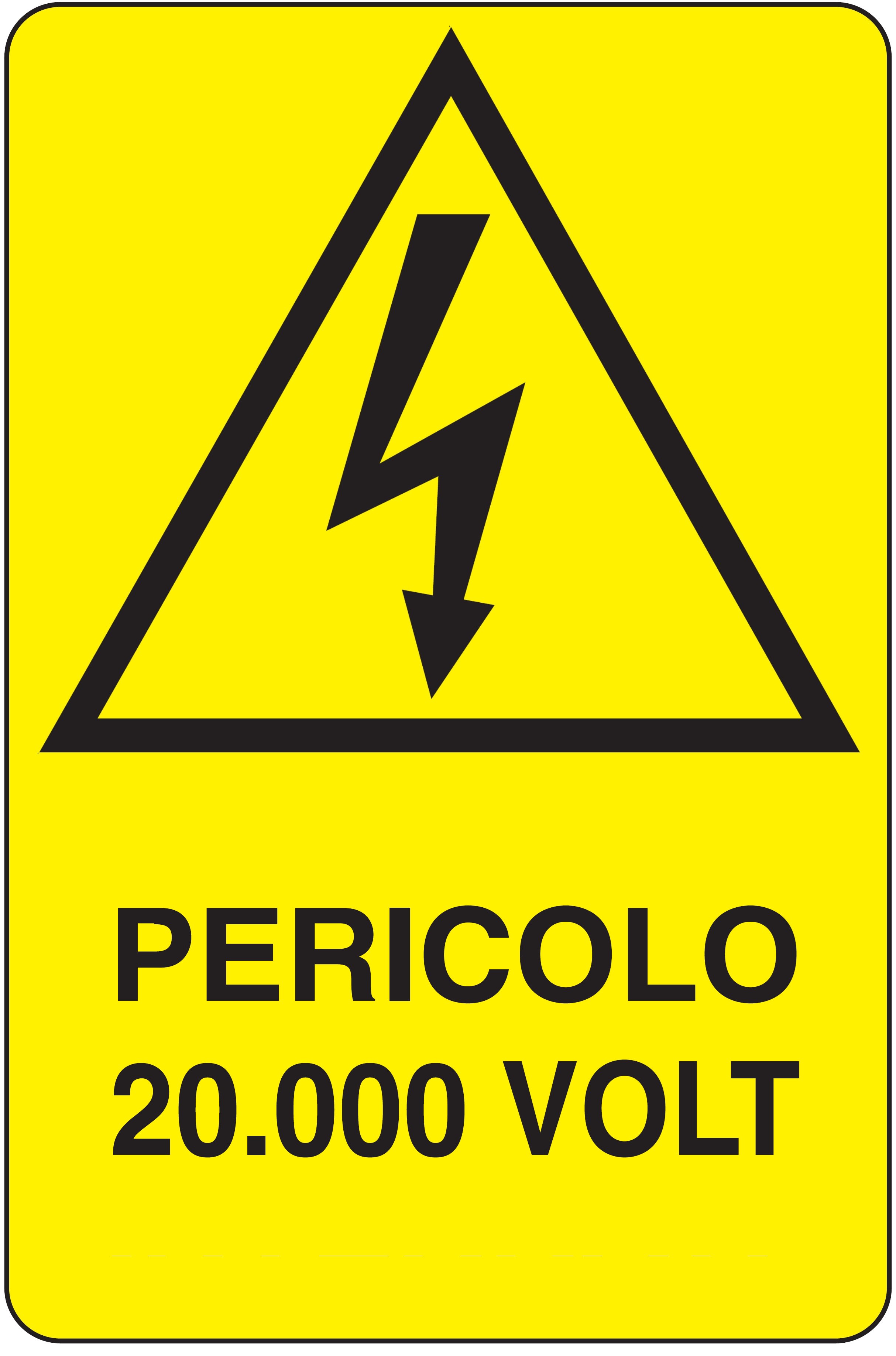 OCMEI SRL - OCMW012-361-B CART.330X500MM PERICOLO 20.000