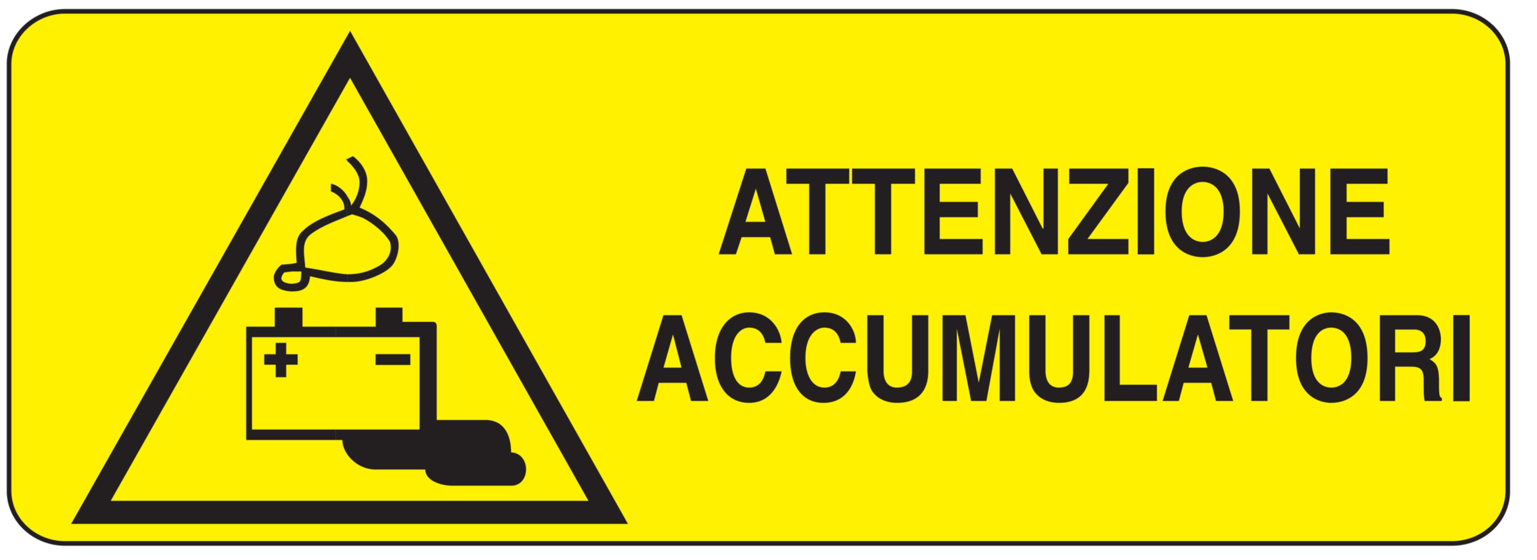 OCMEI SRL - OCMW026-451-A CART.350X125MM ATTENZIONE ACCUM