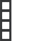 BERKER - BRKWAD6400BM CORNICE 4-POSTI, A.1, NERO OPACO