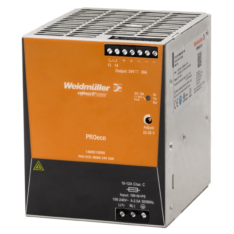 WEIDMULLER - WEI1469510000 PRO ECO 480W 24V 20A